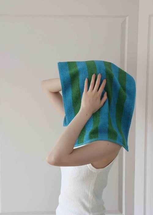 Ultra Soft Absorbent Retro Stripe Bath Towel - 100% Organic Premium